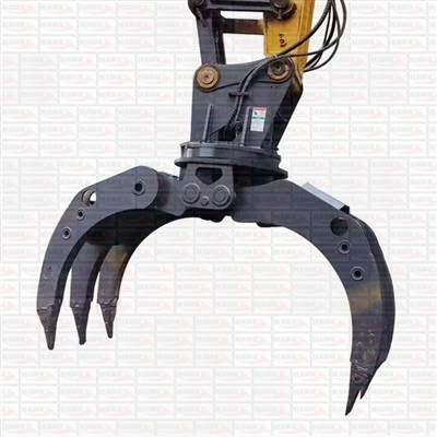 Roterende gravemaskin tregripe